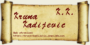 Kruna Kadijević vizit kartica